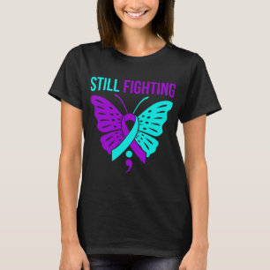 Fighting Happy Suicide Awareness Support Graphic T-Shirt