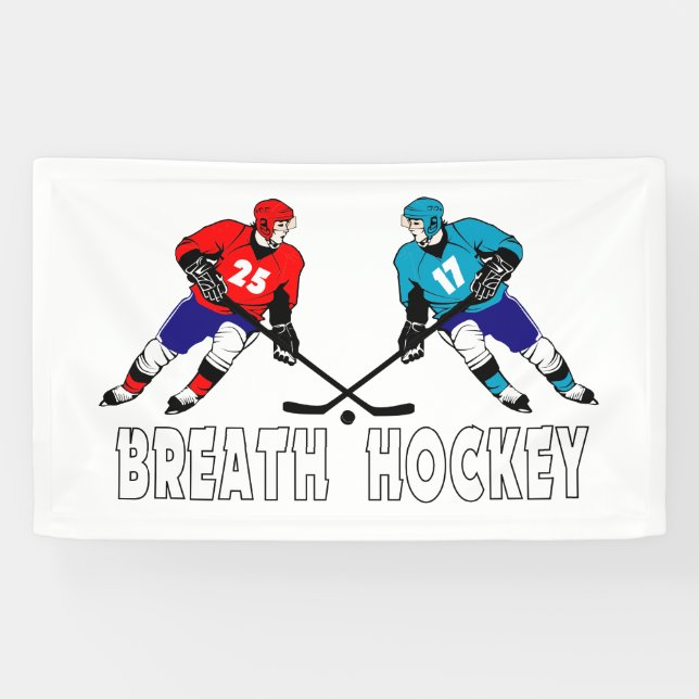 Fighting hockey players banner (Horizontal)