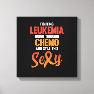 Fighting Leukaemia Awareness Orange Ribbon Support Canvas Print