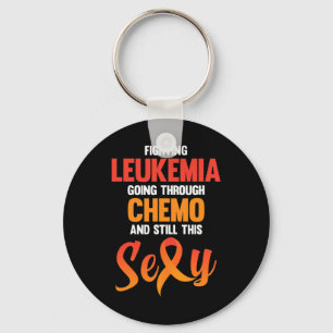 Fighting Leukaemia Awareness Orange Ribbon Support Key Ring