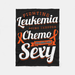 Fighting Leukaemia Blood Cancer Chemotherapy Gift Fleece Blanket