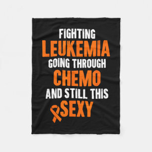 Fighting leukaemia chemo and funny cancer quote fleece blanket