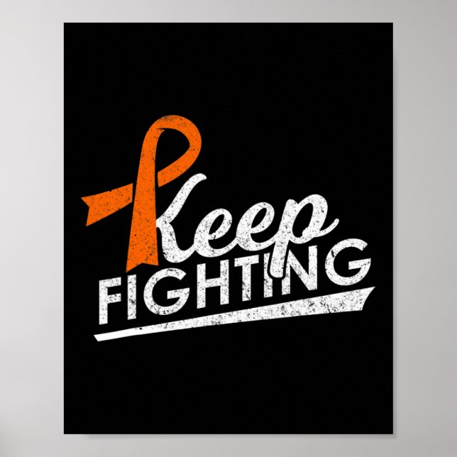 Fighting Leukaemia Multiple Sclerosis Warrior Awar Poster (Front)