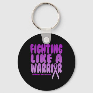 Fighting Like A Warrior! Epilepsy Awareness  Key Ring