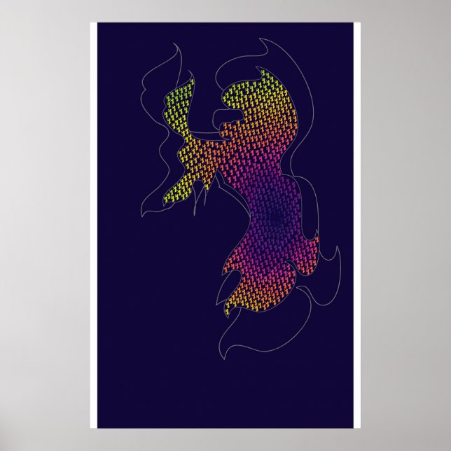 Fighting Lion Poster (Front)