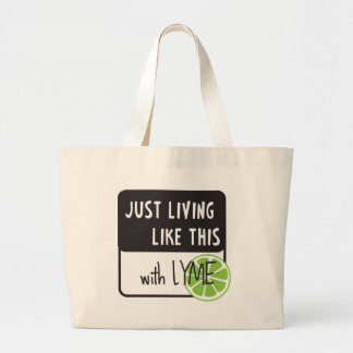 Fighting LYME disease Large Tote Bag