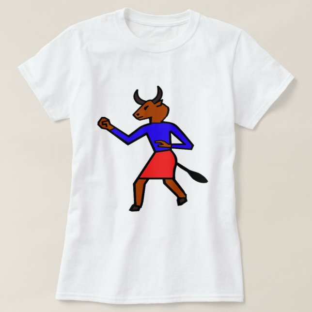 Fighting Minotaur T-Shirt (Design Front)