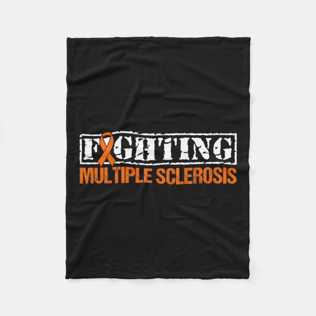Fighting Ms Multiple Sclerosis Awareness 1  Fleece Blanket (Front)