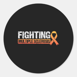 Fighting Ms Multiple Sclerosis Awareness  Classic Round Sticker