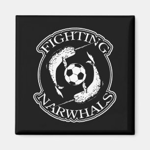 Fighting Narwhals Soccer T Shirt Magnet