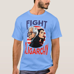 Fighting Oligarchy Bernie Sanders & AOC Tour Fight T-Shirt
