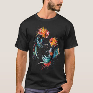 Fighting Rooster Art Chicken Chinese Zodiac Pride T-Shirt