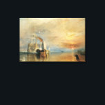 Fighting Temeraire by Joseph Turner, Maritime Art Canvas Print<br><div class="desc">The Fighting Temeraire Tugged to her Last Berth to be Broken Up, 1838 (1839) by Joseph Mallord William Turner (1775-1851). A vintage travel and transportation Victorian fine art maritime painting. A nautical seascape at sunrise or sunset. This ship was one of the last second-rate ships of the line that played...</div>
