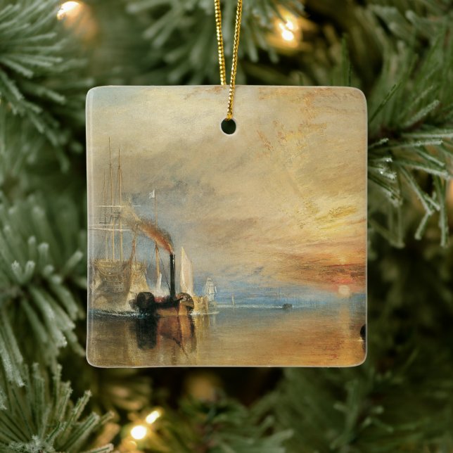 Fighting Temeraire by Joseph Turner, Maritime Art Ceramic Ornament (Tree)