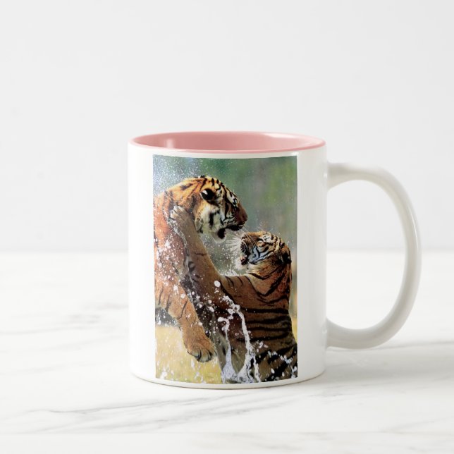 FIGHTING TIGERS Two-Tone COFFEE MUG (Right)
