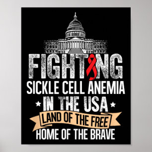 Fighting Usa- Sickle Cell Anaemia Awareness Suppor Poster