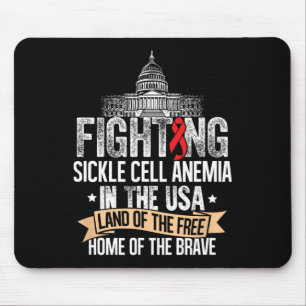 Fighting Usa- Sickle Cell Anemia Awareness Support Mouse Mat