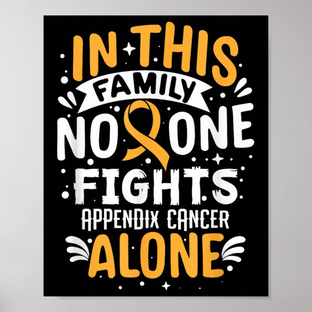 Fights- Appendix Cancer Awareness Supporter Poster (Front)
