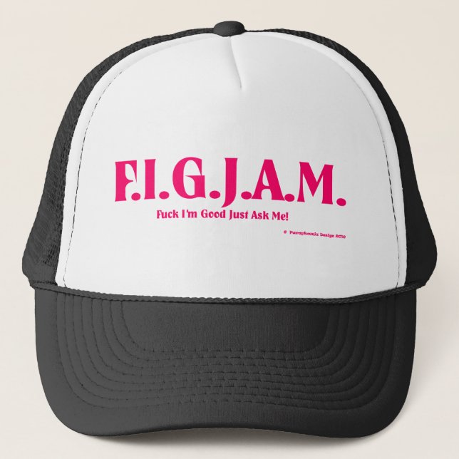 FIGJAM - PINK TRUCKER HAT (Front)
