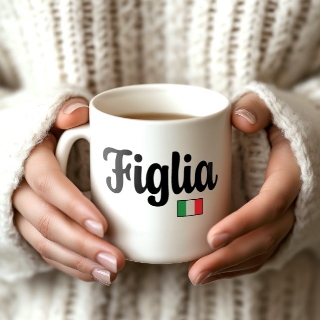 Figlia Italian Flag Mug - Gift for Daughter (Figlia Italian Flag Mug - Gift for Italian Daughter)