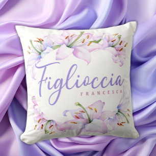 Figlioccia Personalised Italian Goddaughter Gift Cushion