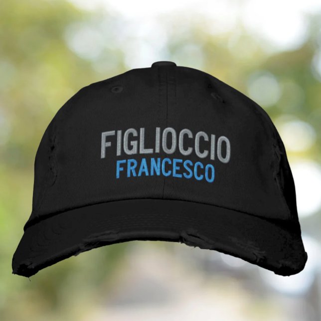 Figlioccio (godson) personalised   embroidered hat (Creator Uploaded)