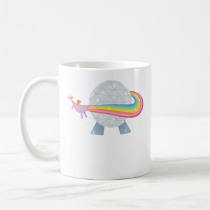 Figment Flying Around Epcot Ball With Rainbow Coffee Mug