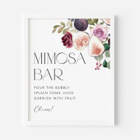 Figs and Berry Floral Bridal Shower Mimosa Bar