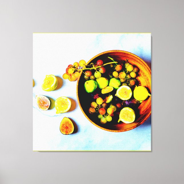 "Figs And Grapes Fruits" Cute Photo. Buy Now Canvas Print (Front)