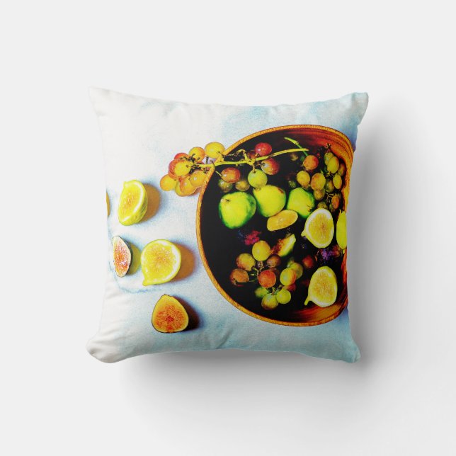 "Figs And Grapes Fruits" Cute Photo. Buy Now Cushion (Front)