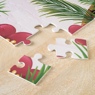 Figueretas Beach Ibiza beach poster Jigsaw Puzzle