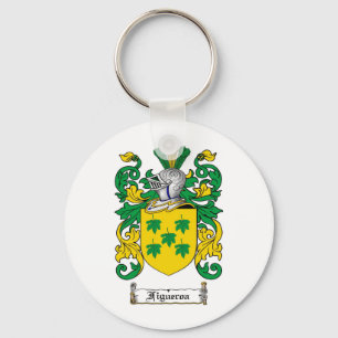 FIGUEROA FAMILY CREST - FIGUEROA COAT OF ARMS KEY RING