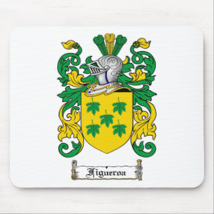 FIGUEROA FAMILY CREST -  FIGUEROA COAT OF ARMS MOUSE MAT