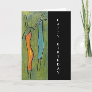 Figurative Women Happy Birthday Art Card