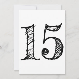 figure 15 number fifteen giant manuscript invitation