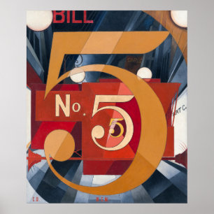 Figure 5 in Gold ,Famous Painting Poster