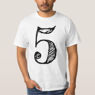 figure 5 number five giant manuscript T-Shirt