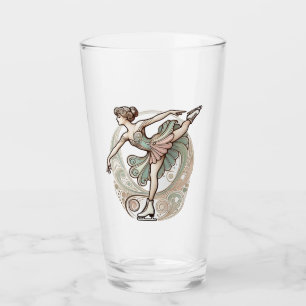 Figure Ice Skating Cup Glass