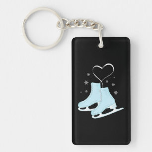Figure Ice Skating Heart Figure Skater Love Key Ring