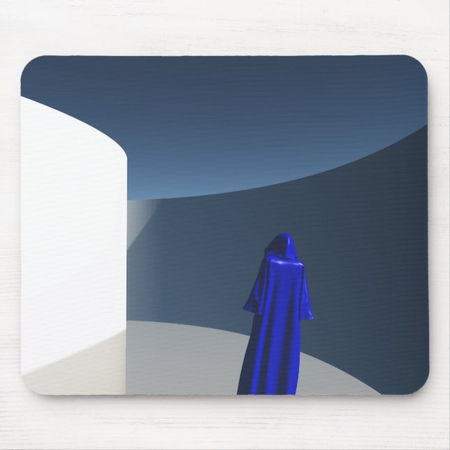 Figure in blue cloak mouse mat (Front)