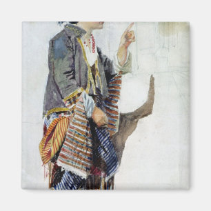 Figure of a girl in Turkish costume, 19th century Magnet