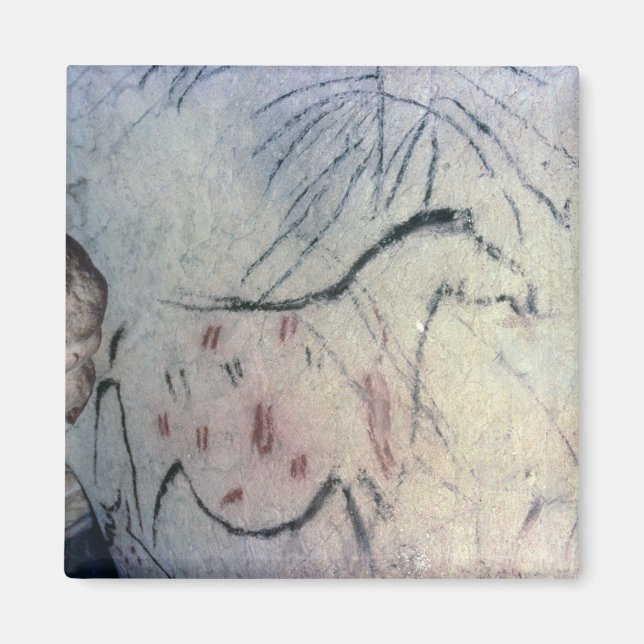 Figure of a pregnant mare with parallel line marki magnet (Front)