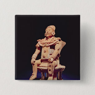 Figure of a warrior in full regalia 15 cm square badge