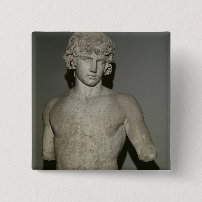 Figure of Antinous, after 130 AD 15 Cm Square Badge (Front)
