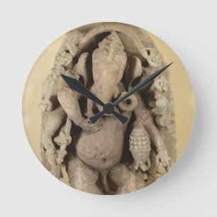 Figure of Ganapati, Chandella Dynasty (sandstone) Round Clock