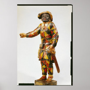 Figure of Harlequin from the Seraphin Theater Poster