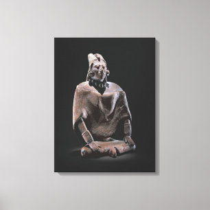 Figure of mayan seated king, from Isle ofJaina Canvas Print