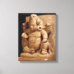 Figure of Siva as Vamana, Mansar Maharashtra (red Canvas Print