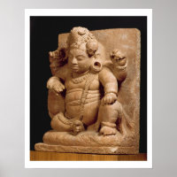 Figure of Siva as Vamana, Mansar Maharashtra (red