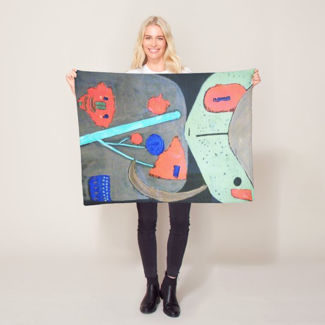 Figure of the Oriental Theatre, Paul Klee Fleece Blanket (In Situ)
